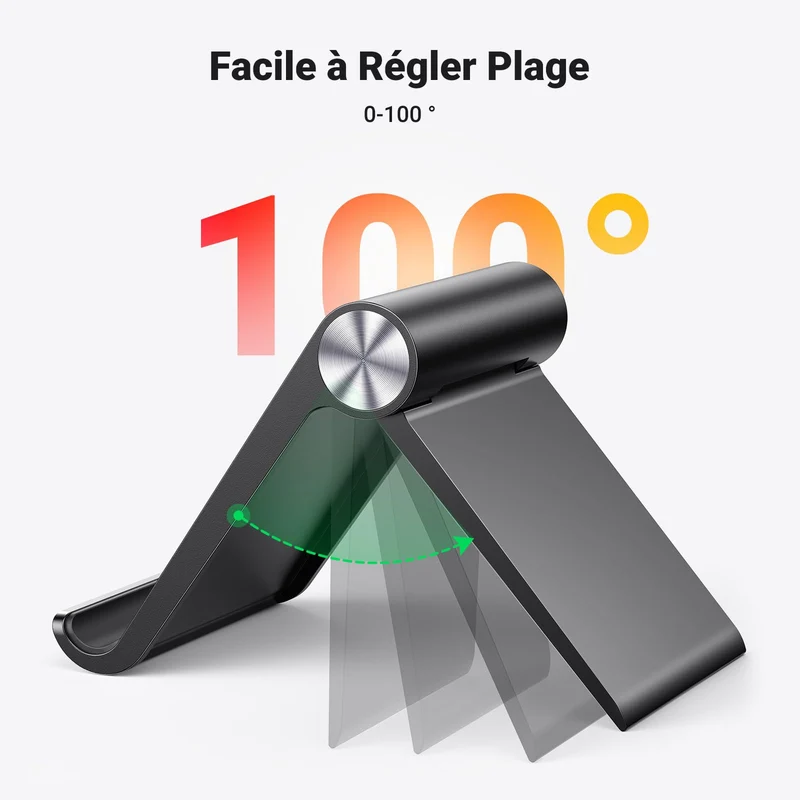 UGREEN Support Téléphone Bureau Réglable Pose Smartphone Pliable