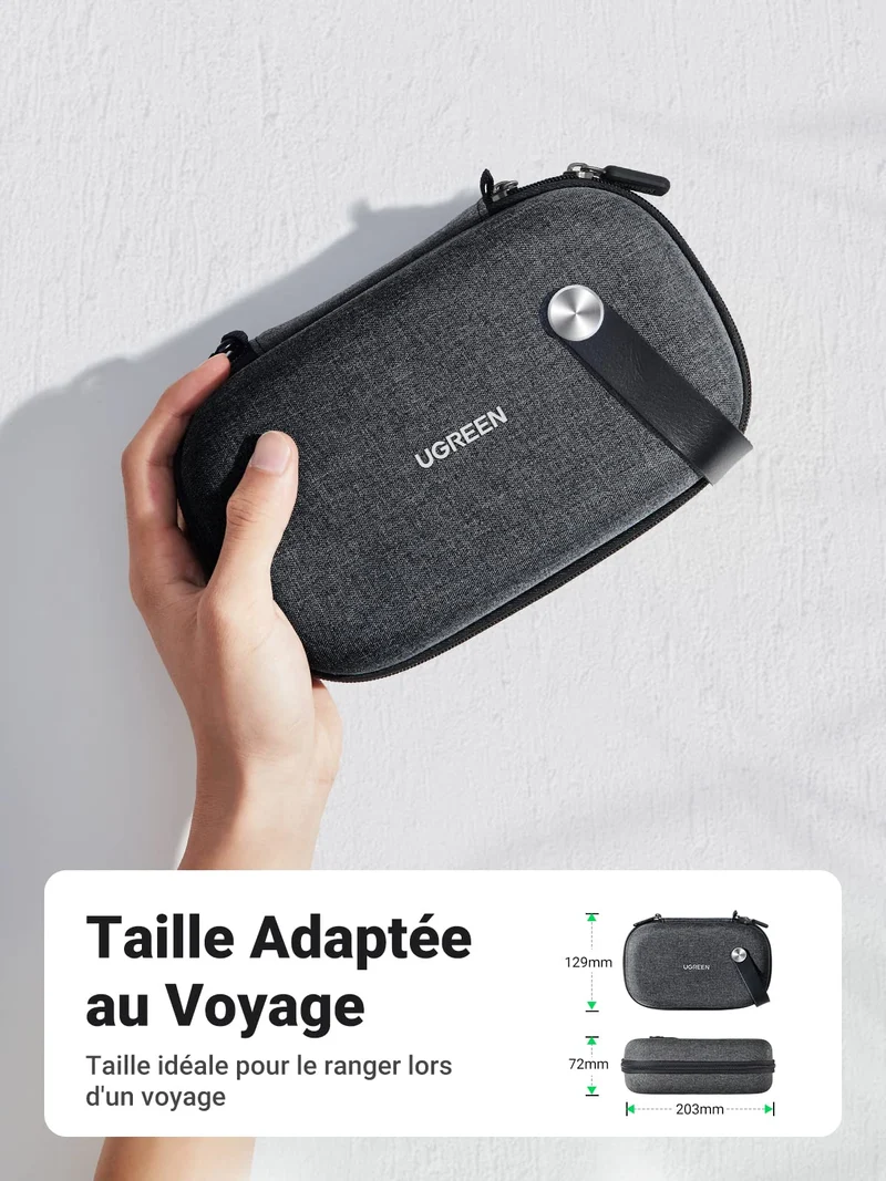 UGREEN Sac Rangement Accessoires Électroniques Pochette Câble Étanche