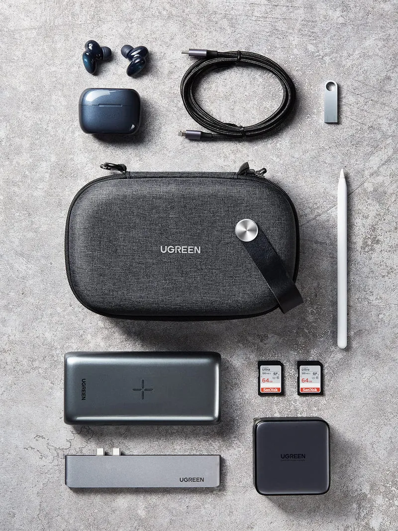 UGREEN Sac Rangement Accessoires Électroniques Pochette Câble Étanche
