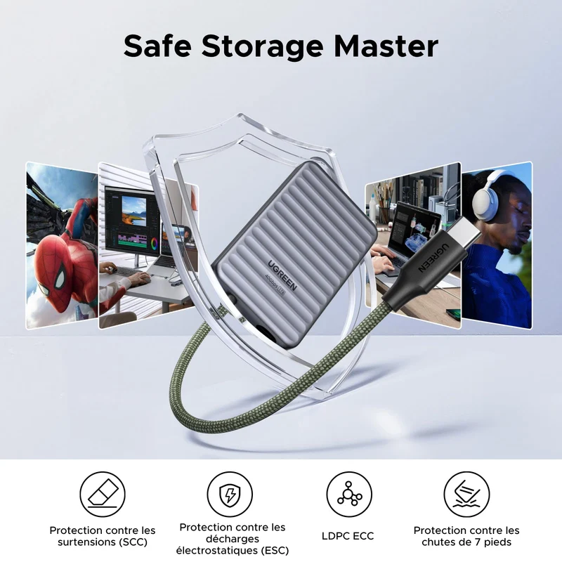 UGREEN NeoDrive Go SSD Portable 1TB Jusqu'à 4.000 Mops