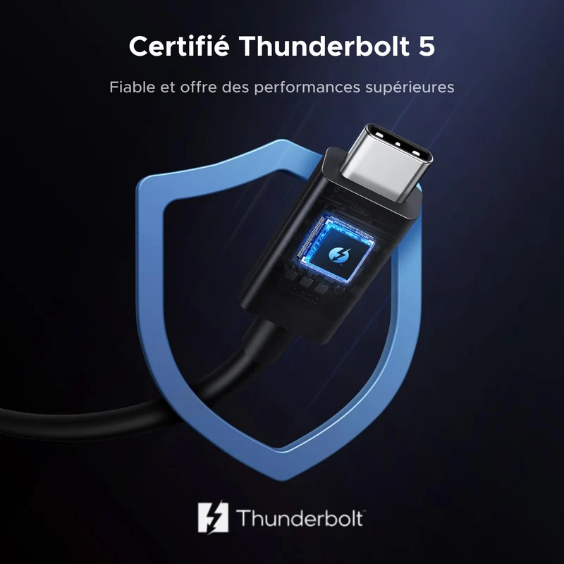 UGREEN Boîtier SSD M.2 NVMe 80 Gbps Compatible Thunderbolt 5 4