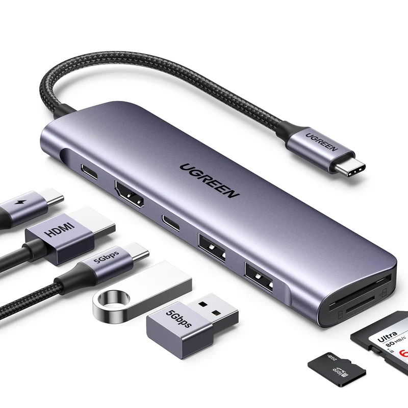 UGREEN Revodok 1071 Hub USB C 7 en 1 Adaptateur Multiport Docking Station