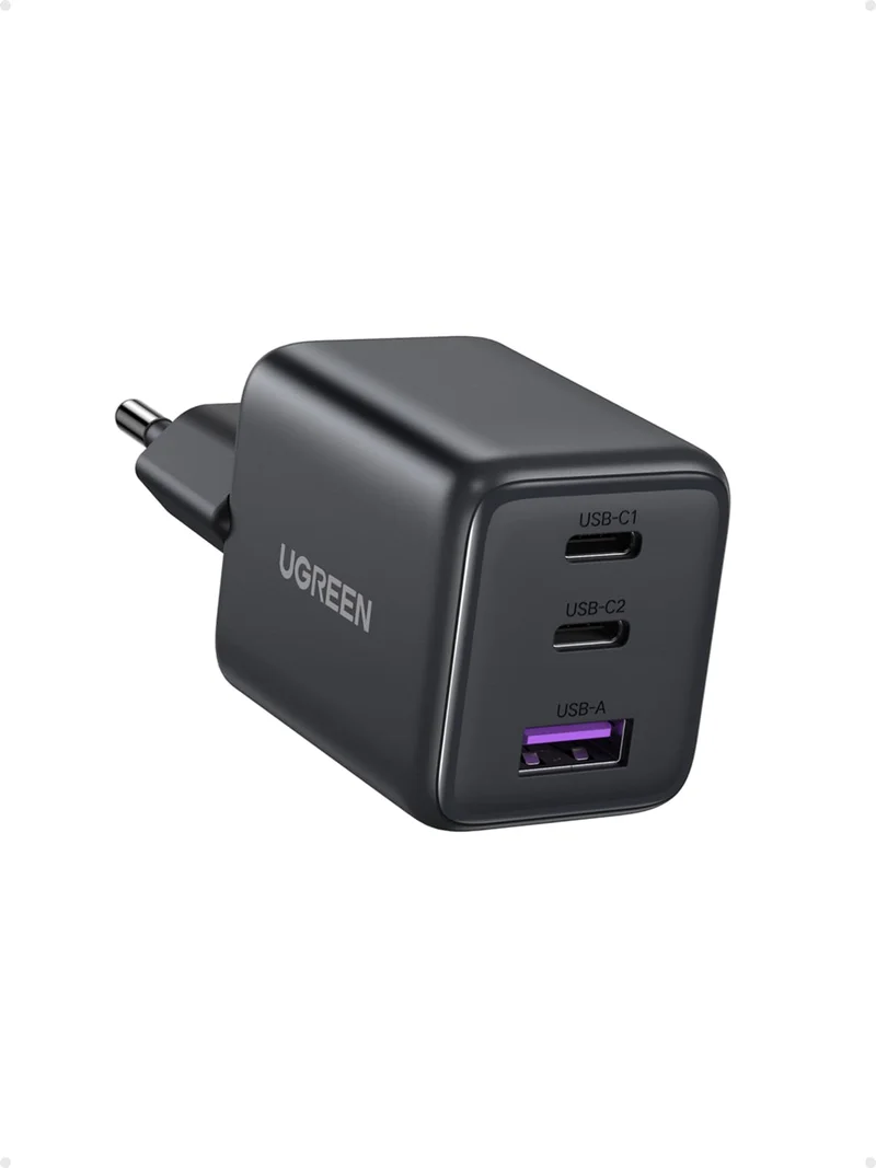 UGREEN Zapix 30W Chargeur USB C Rapide iPhone 3 Ports Prise Secteur (Noir)