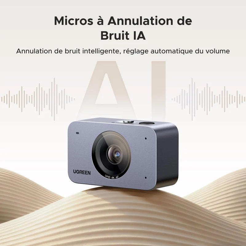 UGREEN FineCam 4K Webcam 30FPS Ultra HD Caméra USB A C PC Autofocus