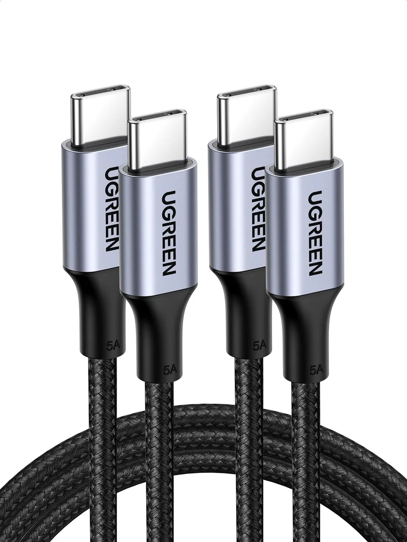 UGREEN Lot de 2 Câble USB C PD3.0 100W 5A 20V Charge Rapide (0,5M)