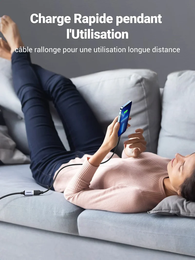 UGREEN Câble Rallonge USB 3.0 Cable Extension Type A Mâle vers Femelle (2M)
