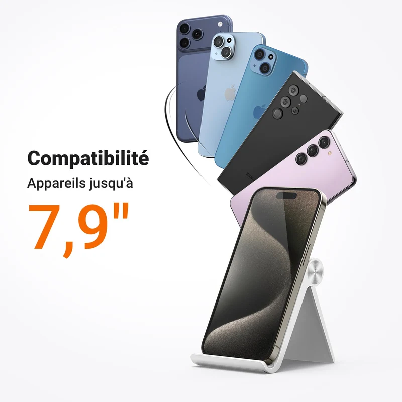UGREEN Support Téléphone Bureau Réglable Pose Smartphone Pliable