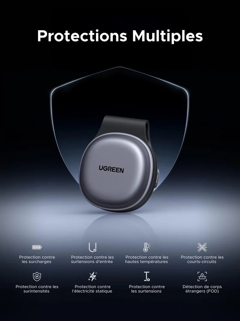 UGREEN MagFlow Chargeur Sans Fil Magnétique (2-en-1 Pliable, Qi2 25 W, Entrée USB-C 30 W)