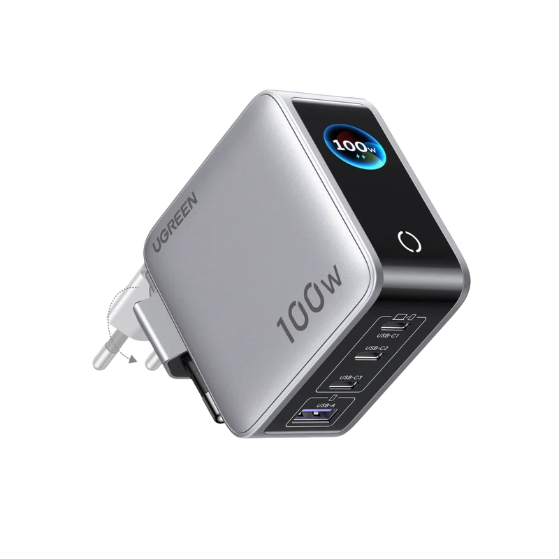 UGREEN Nexode Pro Chargeur avec Écran Intelligent (100 W, 4 Ports, GaN)