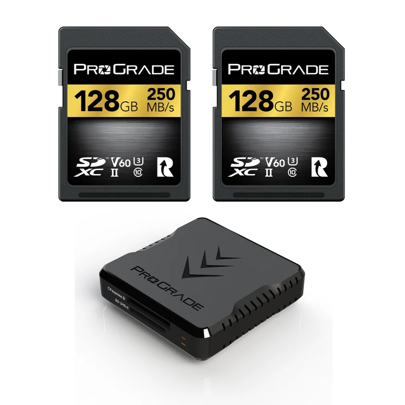 ProGrade Digital SD V60 2-pack & Reader Bundle