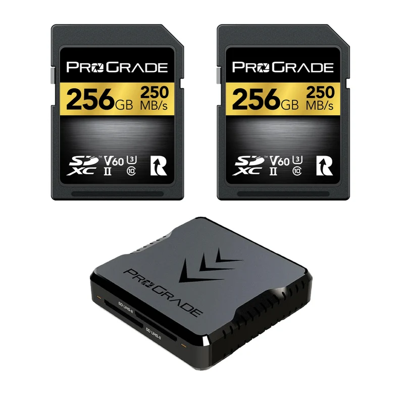 ProGrade Digital SD V60 2-pack & Reader Bundle