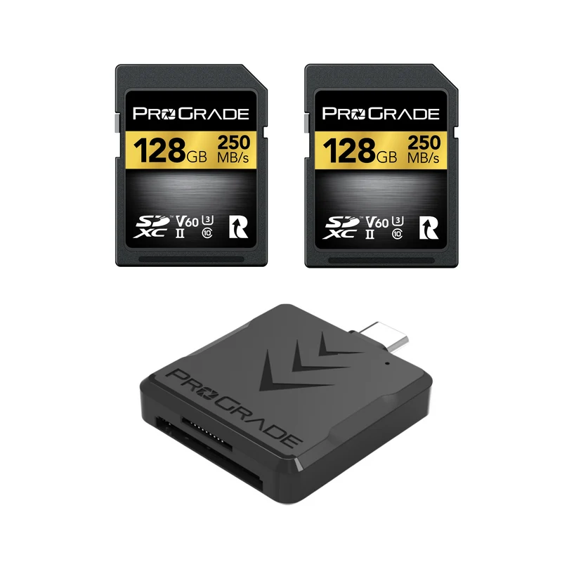 ProGrade Digital SD V60 2-pack & Reader Bundle