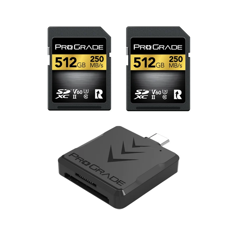 ProGrade Digital SD V60 2-pack & Reader Bundle