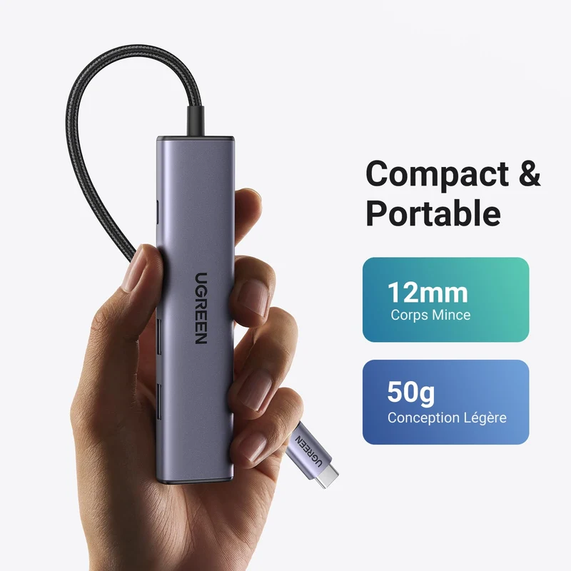 UGREEN Revodok Hub USB C HDMI 4K avec PD Charge 100W Aliment