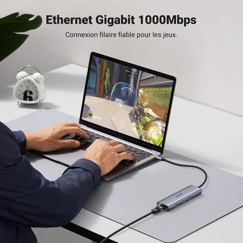 UGREEN Hub USB-C 7-en-1 ( HDMI 4K, PD 100W )