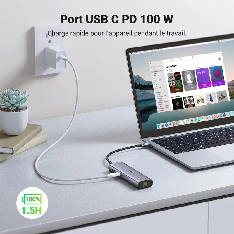 UGREEN Hub USB-C 7-en-1 ( HDMI 4K, PD 100W )