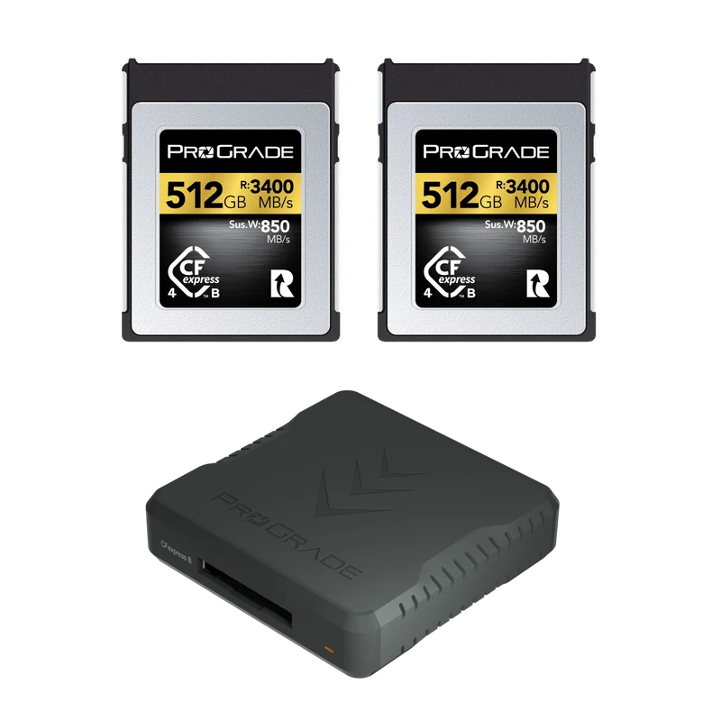 ProGrade Digital CFexpress 4.0 Type B Gold Card & PG05.6 Reader Bundle