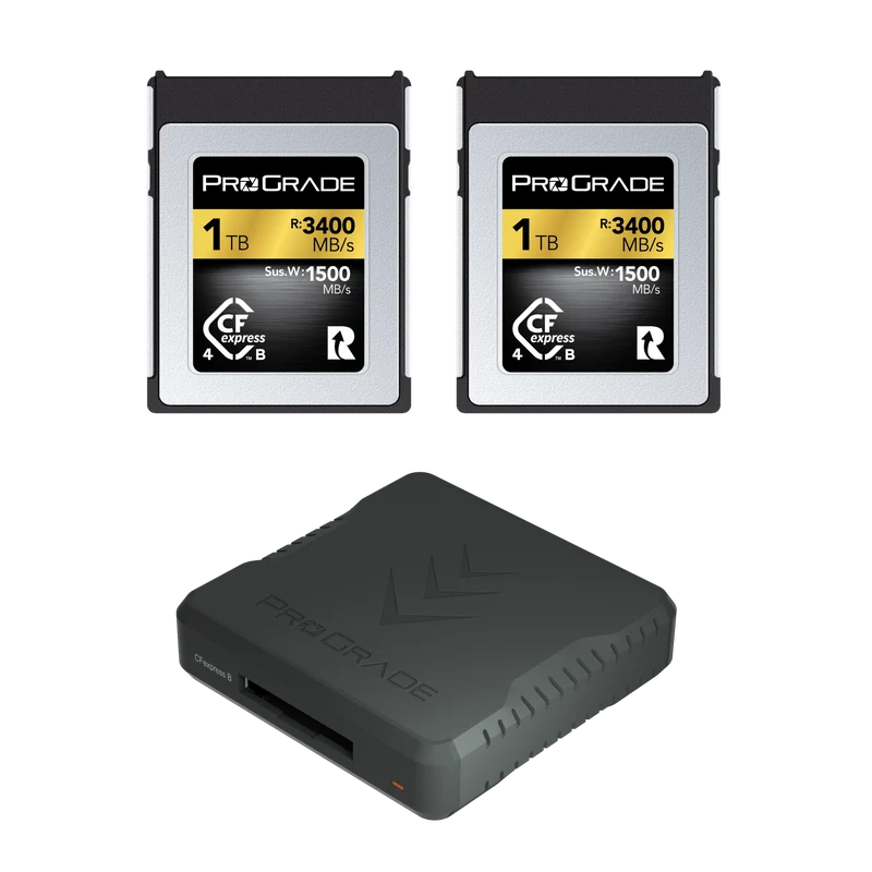 ProGrade Digital CFexpress 4.0 Type B Gold Card & PG05.6 Reader Bundle