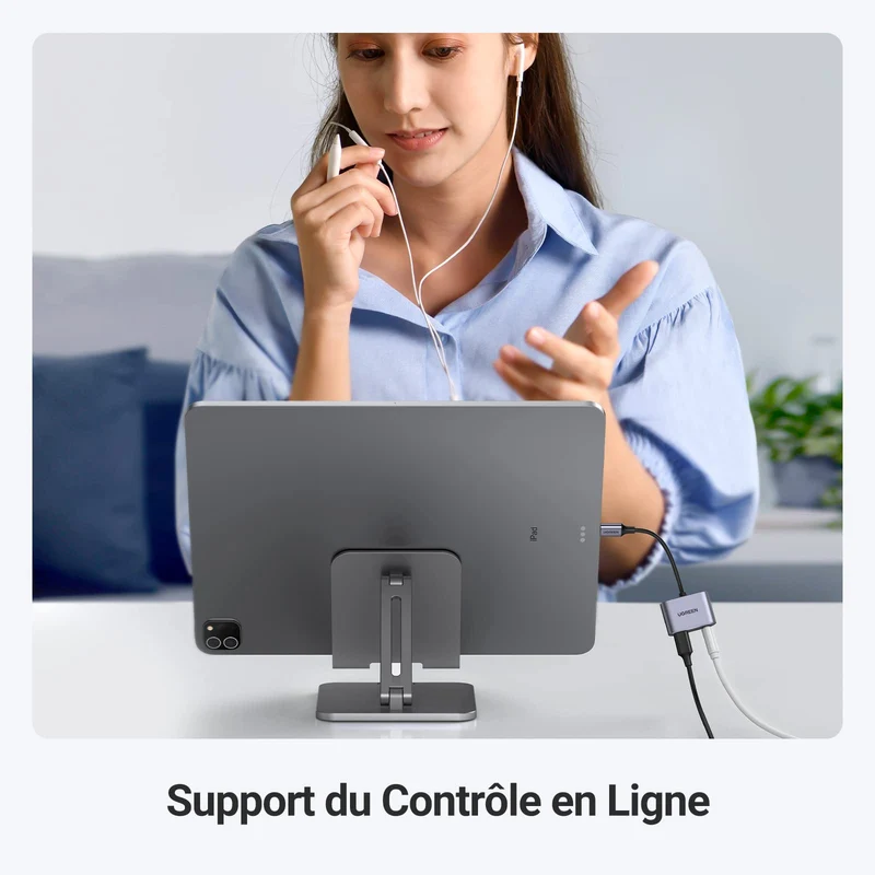 UGREEN 2 en 1 Adaptateur USB C vers Jack 3.5mm Supporte Audio et Charge Rapide 60W PD
