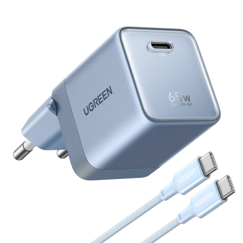 UGREEN Nexode Air Chargeur USB-C (65W, GaN, Prise Pliable)