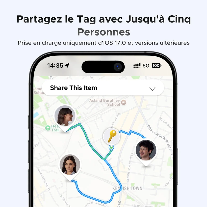 UGREEN FineTrack Smart Tracker – Lot de 5 (iOS uniquement)