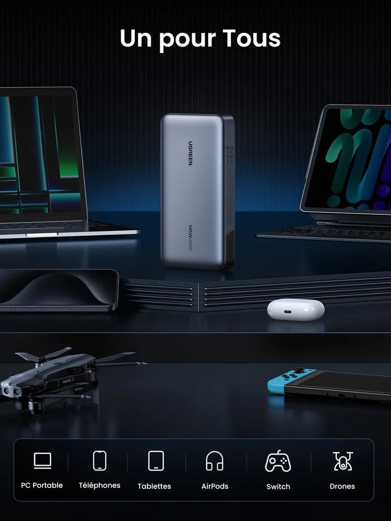 UGREEN Nexode Batterie externe 25000 mAh 145 W