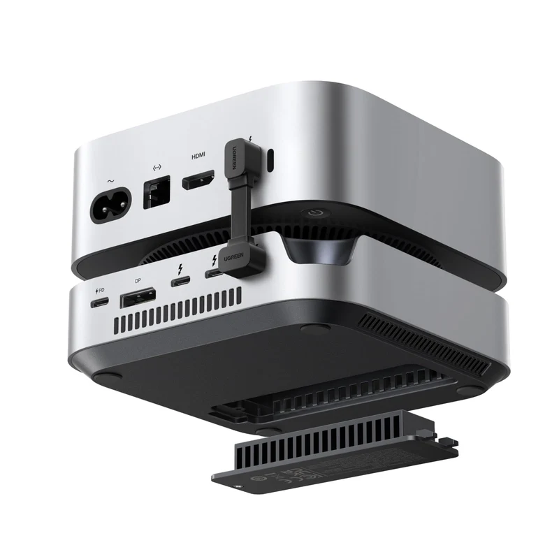 UGREEN Maxidok Station d’accueil Thunderbolt™ 5 10-en-1 pour Mac mini avec slot SSD M.2 NVMe, double affichage 6K pour Mac mini M4/M4 Pro