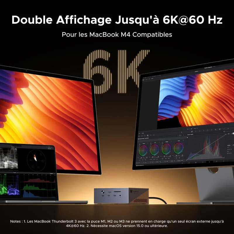 UGREEN Maxidok Station d’accueil Thunderbolt™ 5 17-en-1 – 8TB, double affichage 6K/8K pour Mac & Windows