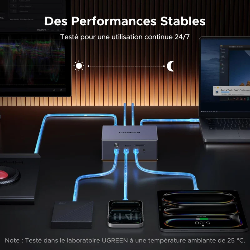 UGREEN Maxidok Station d’accueil Thunderbolt™ 5 17-en-1 – 8TB, double affichage 6K/8K pour Mac & Windows