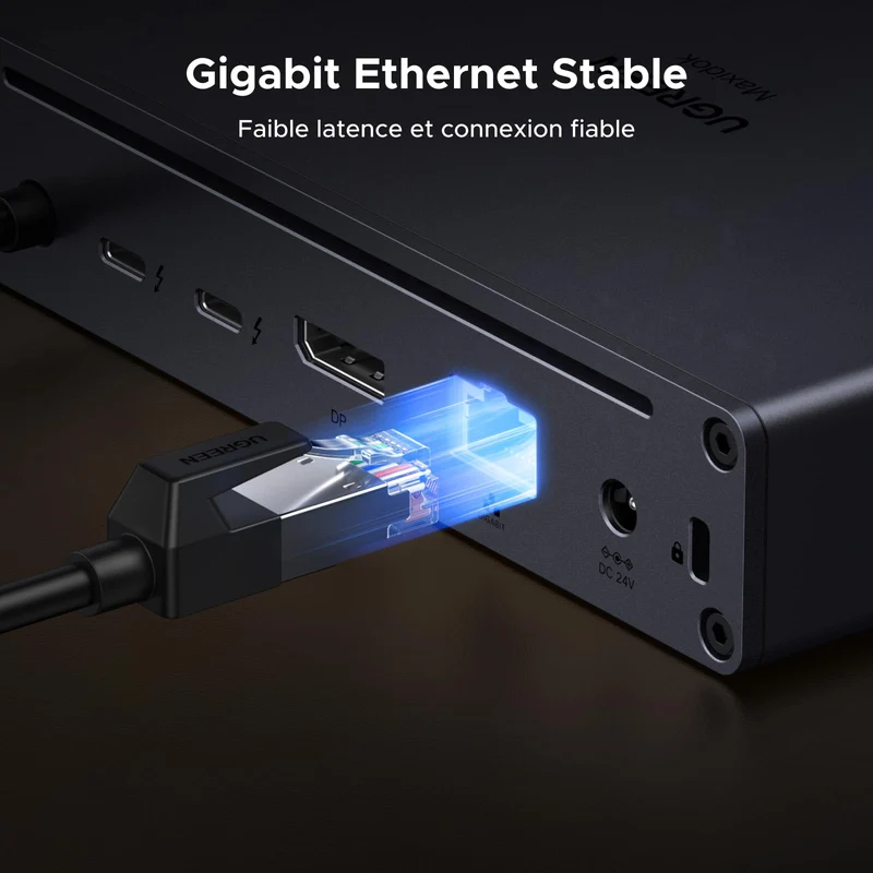 UGREEN Maxidok Station d’accueil Thunderbolt™ 5 10-en-1 avec Ethernet Gigabit – double affichage 6K/8K pour Mac et Windows