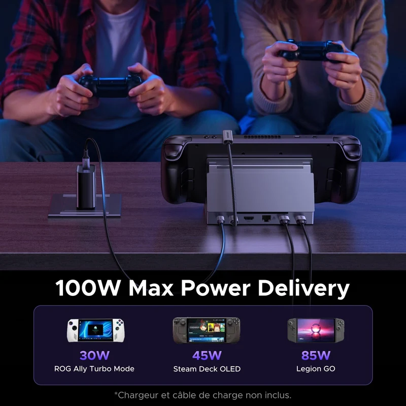 UGREEN Station d’Accueil 6-en-1 pour Steam Deck (4K@120Hz, Ethernet, 5 Gbps, PD 100 W)