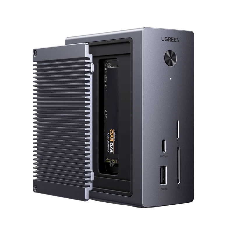 UGREEN Revodok Pro Station d’Accueil 10-en-1 (HDMI 4K@60Hz, USB 3.2 10 Gbps, PD 100 W)