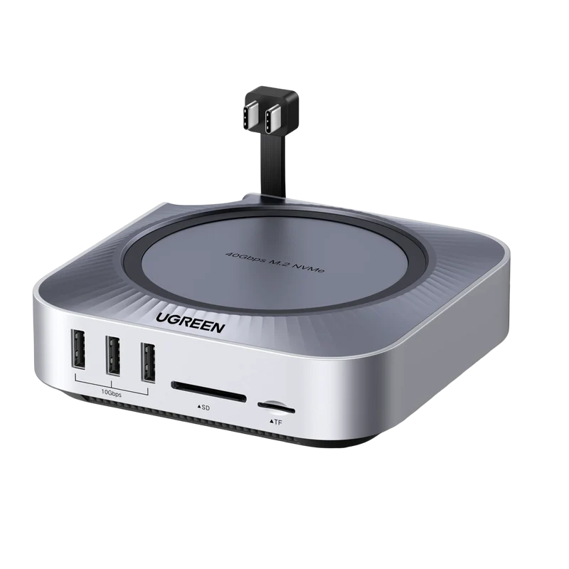 UGREEN Station d’Accueil pour Mac mini M4 10-en-1 (M.2 NVMe SSD, 40 Gbps, HDMI 8K@30Hz / 4K@144Hz)