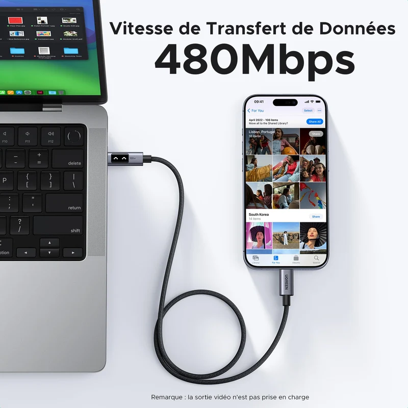 UGREEN Uno Câble USB C vers USB C 100W