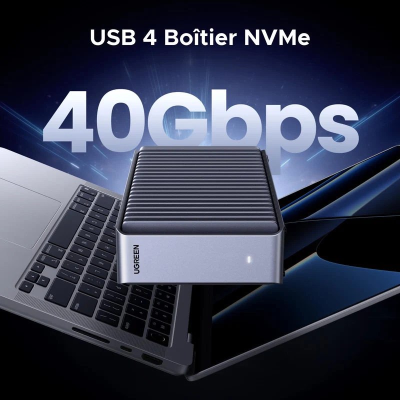 UGREEN USB4 40Gbps Boîtier NVMe SSD Compatible Thunderbolt