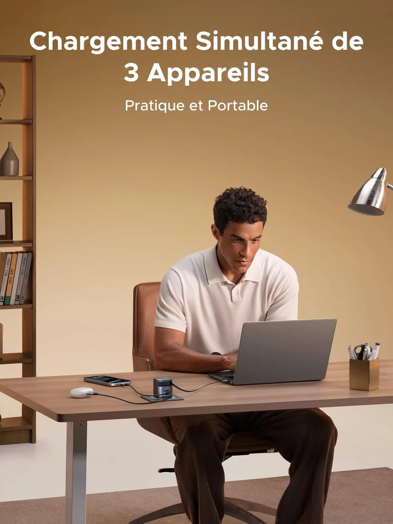 UGREEN Nexode Chargeur 65W avec câble USB-C rétractable