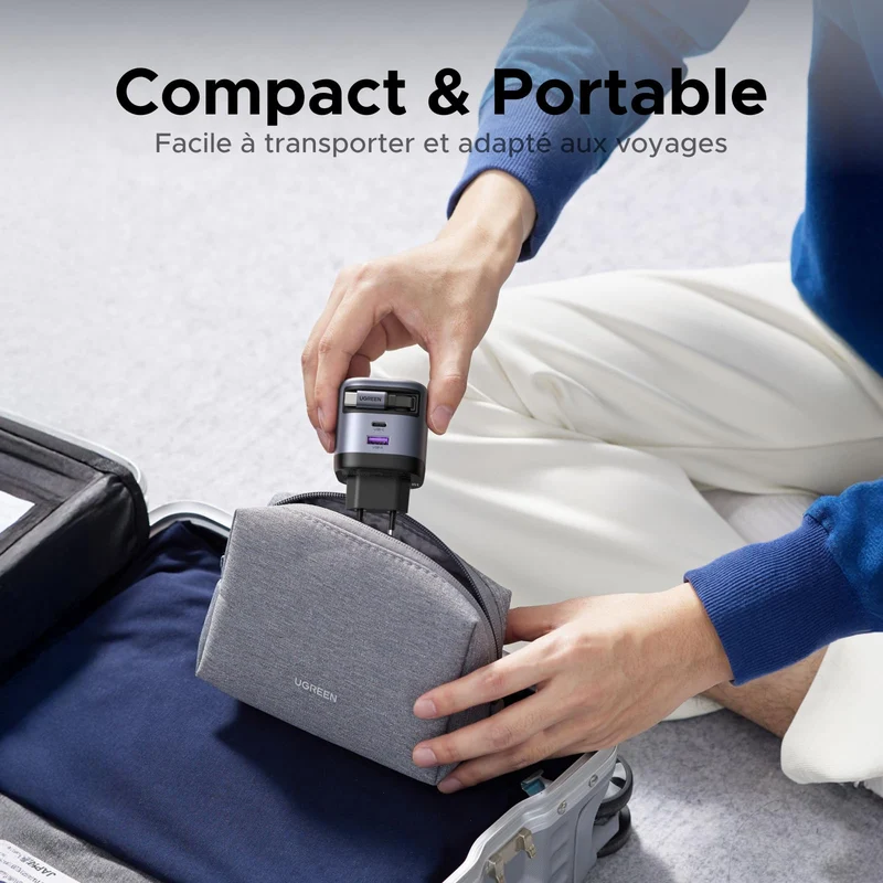 UGREEN Nexode Chargeur 45W avec câble USB-C rétractable