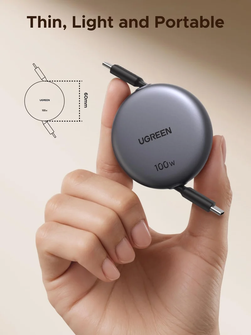 UGREEN Nexode Câble USB-C rétractable 100W