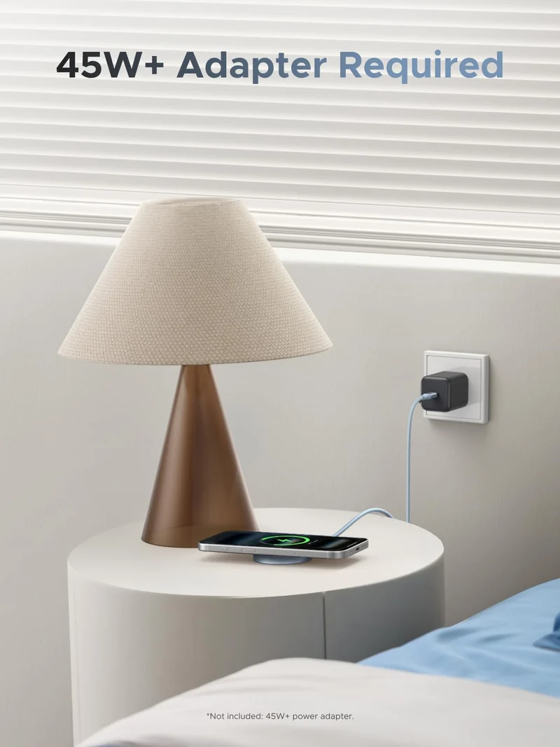 UGREEN MagFlow Qi2 25W Chargeur Induction iPhone Pad Certifié Compatible avec MagSafe iPhone 17 16 15 14 13 12 Air Plus Pro Max AirPods 4 3 Pro 3 2 1 avec Rallonge 1.5M Chargeur sans Fil Magnétique