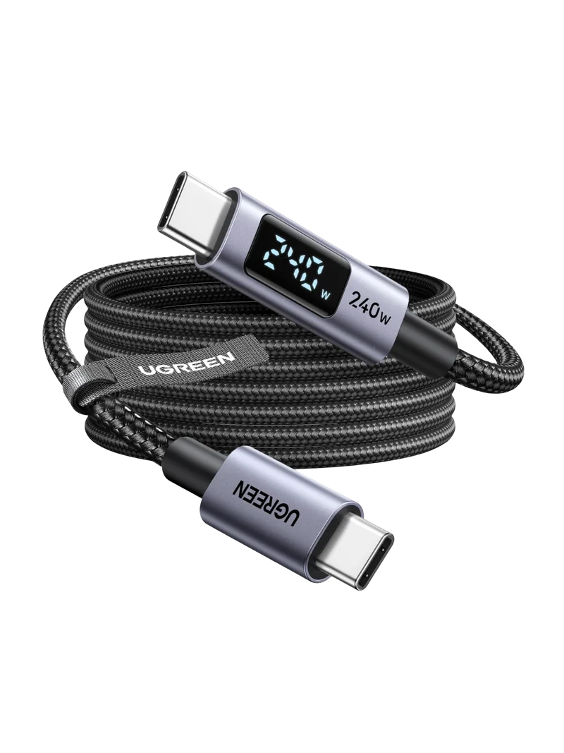 UGREEN Câble USB-C vers USB-C avec Écran LCD (PD 3.1 240W, 2 m)