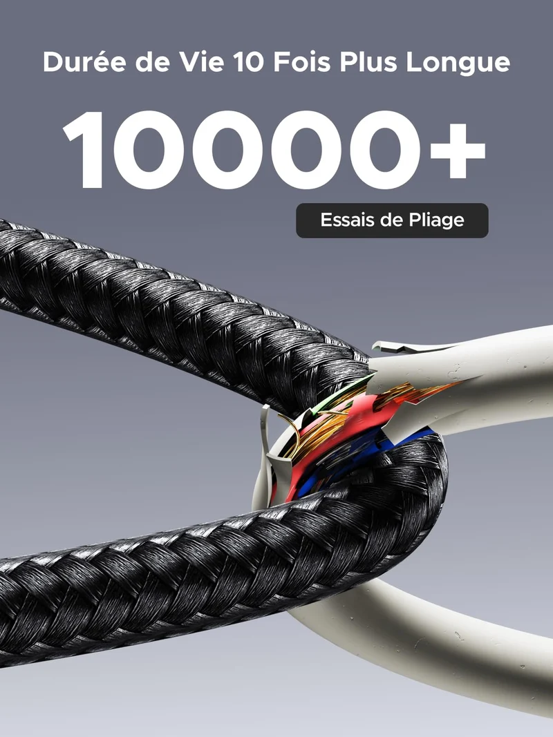 UGREEN Câble USB-C vers USB-C avec Écran LCD (PD 3.1 240W, 2 m)