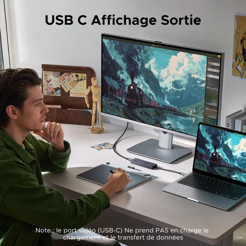 UGREEN Revodok Pro Hub USB-C 6-en-1 (4K@60Hz, 10 Gbps, PD 100 W)