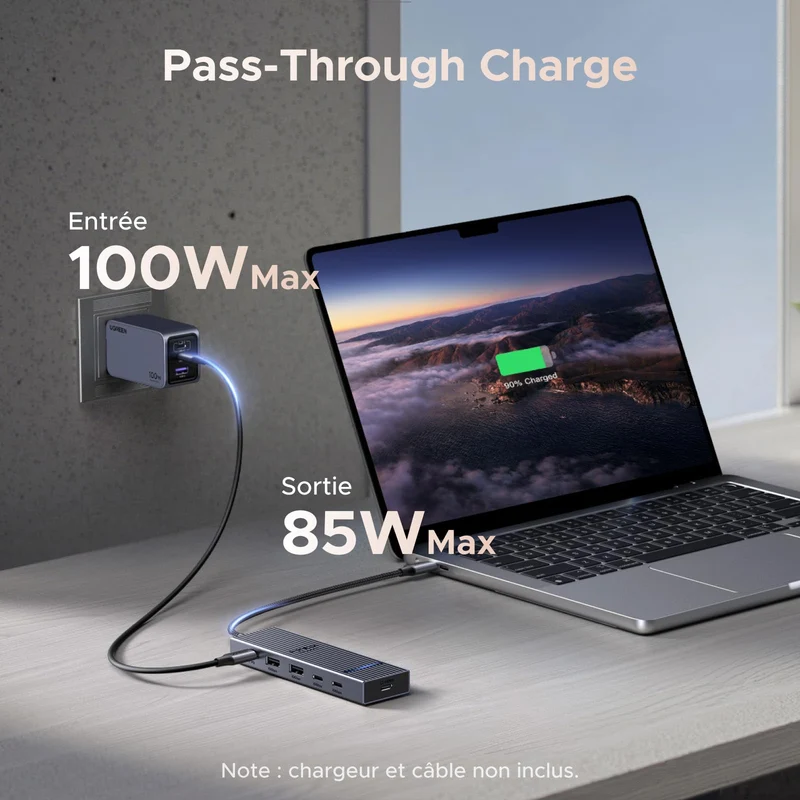 UGREEN Revodok Pro Hub USB-C 6-en-1 (4K@60Hz, 10 Gbps, PD 100 W)