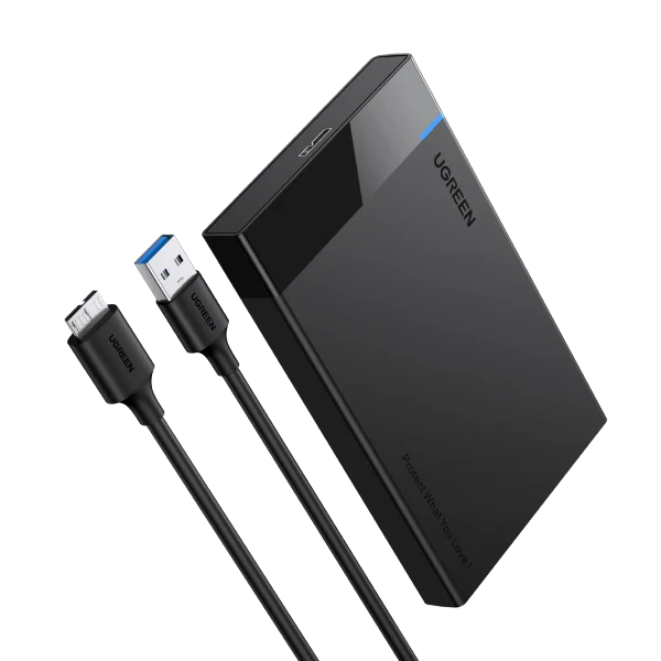 UGREEN USB 3.0 Boîtier Externe pour Disque Dur 2,5 Pouces SATA III II I HDD SSD