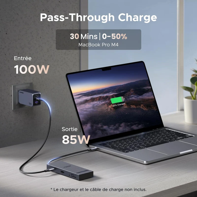 UGREEN Revodok Pro 8-en-1 Hub USB-C (HDMI 4K@60Hz, 10Gbps, PD 100W)