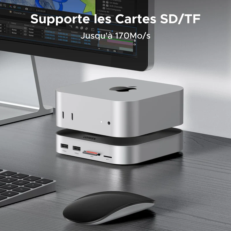 UGREEN Station d’accueil 11-en-1 pour Mac avec boîtier SSD NVMe