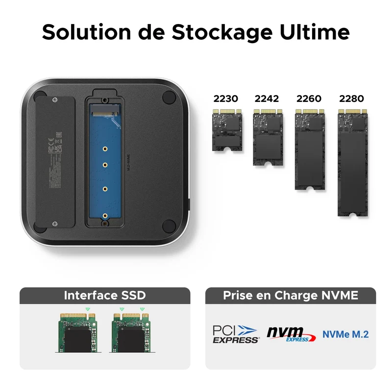 UGREEN Station d’accueil 11-en-1 pour Mac avec boîtier SSD NVMe