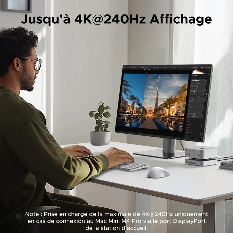 UGREEN Station d’accueil pour Mac avec boîtier SSD NVMe 4K@240Hz