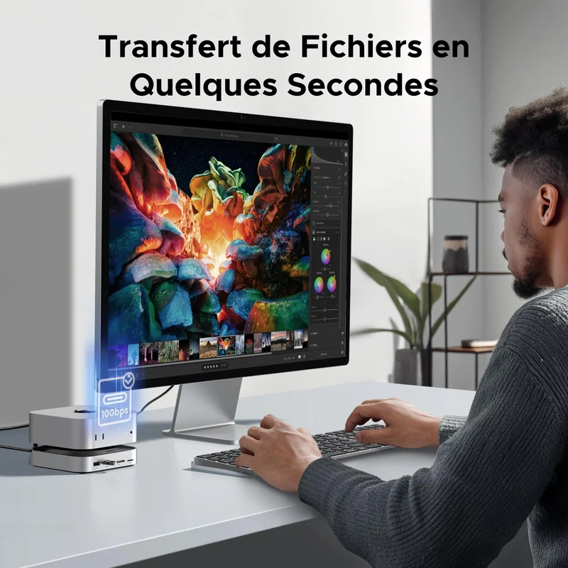 UGREEN Station d’accueil pour Mac avec boîtier SSD NVMe 4K@240Hz