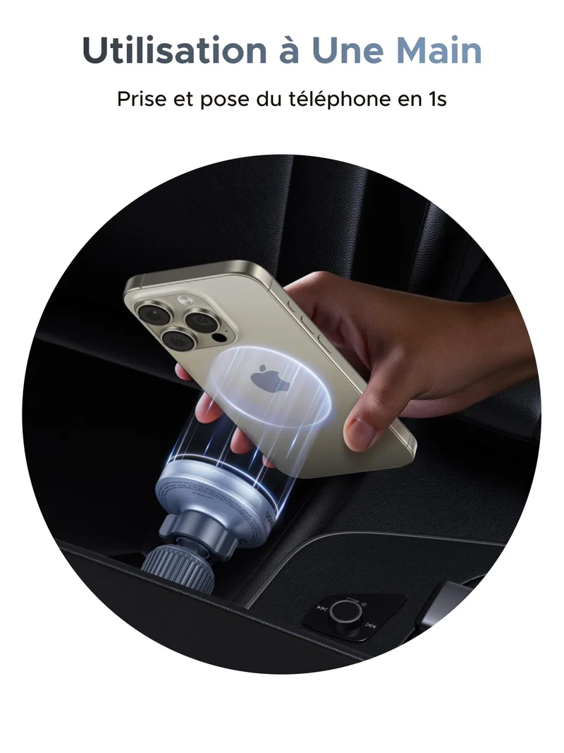 UGREEN MagFlow Chargeur Auto Sans Fil Magnétique 25 W (Compatible MagSafe)